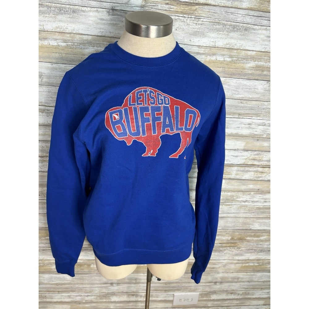 Port &‎ Company Buffalo Bulls Sweatshirt Women's S Blue Ring Spun Cotton Blend